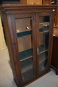 A Victorian oak bookcase top, approx dimensions W85cm D31cm H129cm