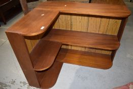 A vintage sapele corner bookcase, approx. 100 x 76cm