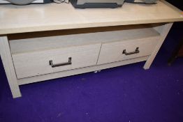 A modern laminate TV stand/coffee table, approx. 114 x 57cm