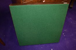 A traditional folding card table