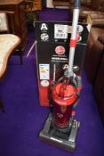A Hoover Whirlwind 750W WR71 bagless vacuum cleaner in pearl grey and race red