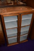 A Victorian stained frame small display cabinet, approx dimensions W60cm H91cm D28cm