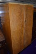 A mid 20th Century bleached gentlemans wardrobe, width approx. 84cm Height 145cm