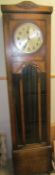 A 20th century oak long case clock,