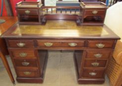 An Edwardian mahogany desk,