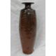 A studio pottery twin handled vase, with a brown ground and incised leaf and floral decoration, - Image 6 of 7