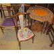 A carved occasional table together with a pair of bedroom chairs and a salon chair - Image 1 of 3