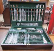 A Thomas Goode & Co Ltd electroplated cased flatware service