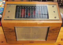 ''The Cambridge International'' Pye walnut cased radio