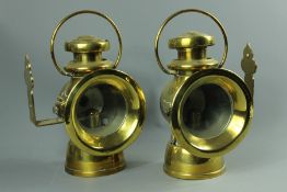 Antique Lucas Brass Carriage Lamps No. 726