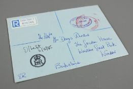 1985 Registered Envelope Hand Addressed from Queen Elizabeth