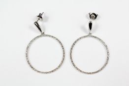 A Pair of 14ct White Gold Earrings