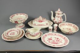 A Mason 'Manchu Pink' Porcelain Part Dinner Service