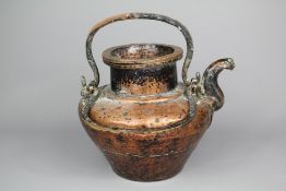 A Beaten Copper Tibetan Teapot