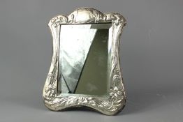Victorian-style Silver Frame Easel Mirror