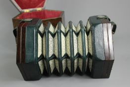 C. Wheatstone 19th Century Rosewood Concertina