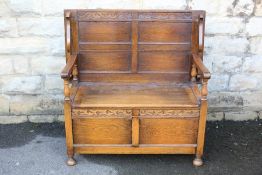 An Oak Monks Bench