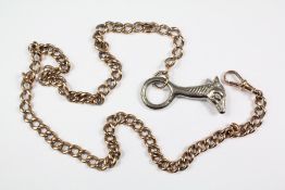 9ct Rose Gold Graduated Fob Chain