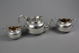 Victorian Sterling Silver Three Piece Tea Set