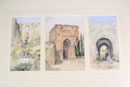 Nine 19th Century 'Grand Tour' Watercolour Paintings