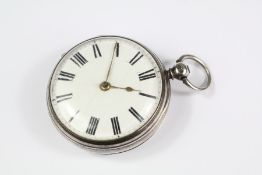 Hanna, James G Silver Fusee Pocket Watch
