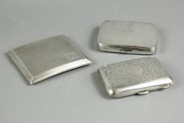Three Silver Cigarette Cases