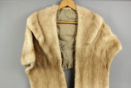 Two Lady's Light Brown Lined Fur Stoles