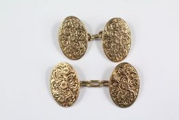 9ct Yellow Gold Gent's Cuff Links