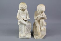 A Pair of Marble Figurines