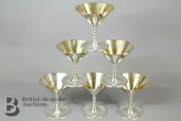 Set of Twelve Swedish Silver Cocktail Goblets