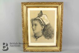 19th Century Pencil Portrait
