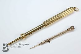 Metamorphic Pen/Pencil marked 18k