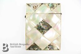 Victorian Mother of Pearl and Abalone Card Case