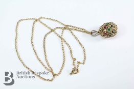 9ct Yellow Gold Egg Pendant