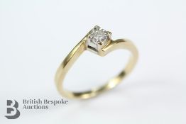 9ct Yellow Gold Diamond Ring