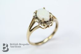 9ct Yellow Gold and Opal Ring