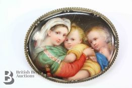 Late 19th Century Porcelain Brooch