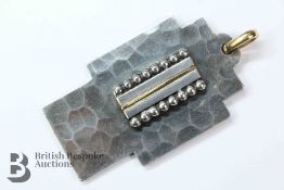 Jean Eugene Després Silver and 18ct Gold (tested) Pendant