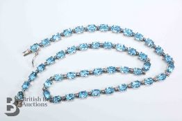 Silver and Blue Topaz Necklace