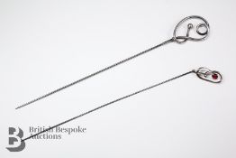 Two Charles Horner Hat Pins