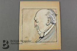 Henry James - Pen and Wash Caricature