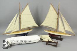 Authentic Models Two Mini Pond Yachts with a Madeira Y6 AS140F Boat Kit