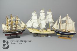 Three Small Model Ships