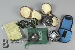 Three Orvis Fishing Reels With Extra Spools