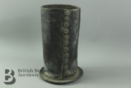 19th Century Leather Powder Measure