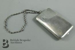 Lady's Silver Chatelaine Compact