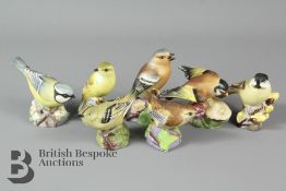 Seven Royal Worcester Woodland and Garden Birds