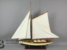 A Large Classic Yacht Model Sailboat