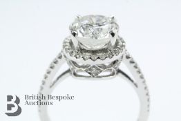 14 Ct Diamond Halo Engagement Ring