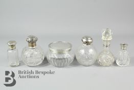 Miscellaneous Silver and Cut-Glass Perfume Bottles